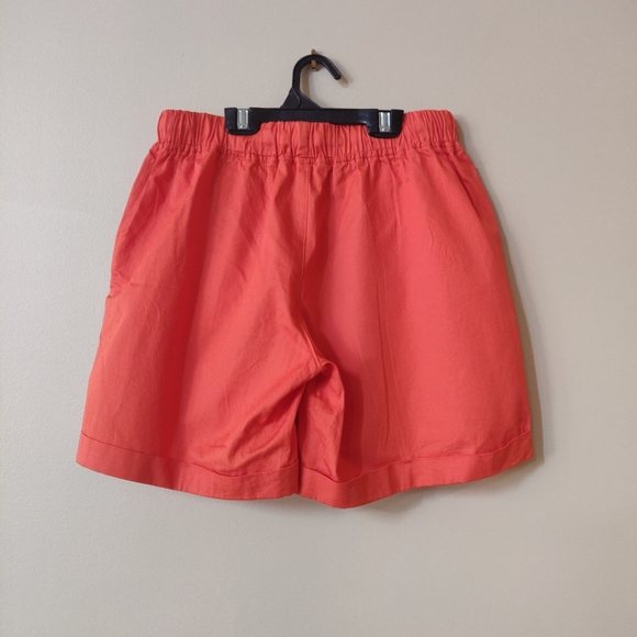 Giordano Elastic Waistband Orange Khaki Shorts - Picture 2 of 6